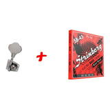 Kit Jogo De 4 Cordas Baixo Sb45 + 01 Tarracha Avulsa Baixo