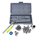 Kit Jogo De Chave Soquete Com Catraca Reversível 40 Peças