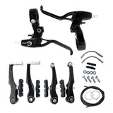 Kit Jogo De Freio Bike V-brake Aluminio C/ Manete Completo