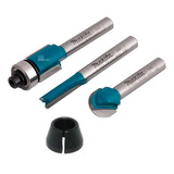 Kit Jogo De Fresas Para Tupia D-16461 E Pinça De 1/4 Pol
