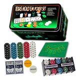 Kit Jogo De Poker 200 Fichas Numerada Texas Baralho Original