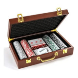Kit Jogo De Poker Com Maleta Forrada Em Couro 200 Fichas