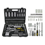 Kit Jogo De Soquetes Encaixe 1/4 E 1/2 Pol. 94 Pçs C/ Maleta