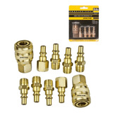 Kit Jogo Engate Rapido Femea Npt 1/4 E Conector Macho 10 Pçs