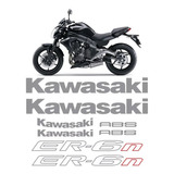 Kit Jogo Faixa Emblema Adesivo Kawasaki