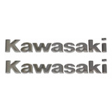 Kit Jogo Faixa Emblema Adesivo Resinado Kawasaki Cromado Re9