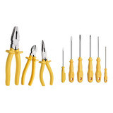 Kit Jogo Fenda Philips Alicates Tramontina Profissional 9 Pc