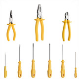 Kit Jogo Ferramentas Alicates Chave De Fenda Tramontina 9 Pc