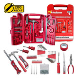 Kit Jogo Ferramentas Com 200 Peças Maleta Para Serviços Gera