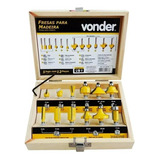 Kit Jogo Fresas Profissional P/ Tupia Madeira 12 Pçs Vonder