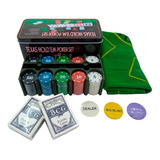 Kit Jogo Lata De Poker 200