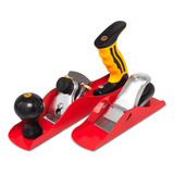 Kit Jogo Plaina Metal Manual Profissional P/ Madeira Lamina