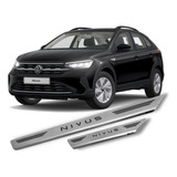 Kit Jogo Soleira Premium Aço Inox Escovado Vw Nivus