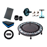 Kit Jump + Extensor+ Caneleira 3kg + Step +colchonete+ Roda