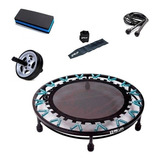 Kit Jump Fit+ Caneleira 2kg + Corda + Step +colchonete+ Roda