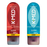 Kit K-med Hot 200ml + Kmed Ice 203g Gel Lubrificante Íntimo Sabor Sem Sabor