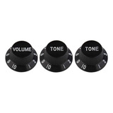 Kit Knob Guitarra Stratocaster Ronsani - Preto