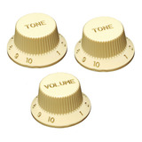 Kit Knobs Botões Guitarra Strato Cor Creme Hosco Ki240 Japan