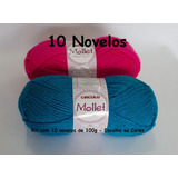 Kit Lã Mollet 100g C/ 10 Novelos Círculo Tricô Croche Artes