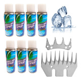 Kit Lâmina 9 Dentes Reta Tosa Tosquiadeira Ovelha + 7 Spray