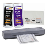 Kit Laminadora Aurora A3 + 02 Bopp A4 Brilho E Fosco 110v