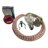 Kit Lampada, Fio, Isolante,soquete, Suporte P/ Churrasqueira