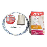 Kit Lampada, Fio, Soquete, Suporte P/ Churrasqueira (42w)