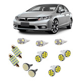 Kit Lâmpada Led New Civic 2014 2015 2016 Pingo Teto Ré Xenon