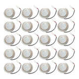 Kit Lâmpada Led Redonda Para Coifa Plug Branco - 20 Peças Bivolt