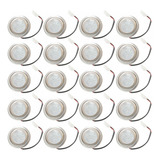 Kit Lâmpada Led Redonda Para Coifa Plug Branco - 20 Peças