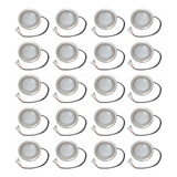 Kit Lâmpada Led Redonda Para Coifa Plug Simples - 20 Peças Bivolt
