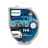 Kit Lâmpada Philips Crystal Vision Ultra H4 55w-12v 4300