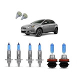 Kit Lampada Super Branca Fiat Bravo Farol Baixo Alto Milha