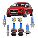 Kit Lampada Super Branca+ Led Pingo Audi A1 2010 A 2013 Farol Alto Baixo E Milha