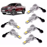 Kit Lampada Xenon Super Led Fiat Toro Farol E Milha 6000k