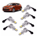 Kit Lampada Xenon Super Led Veloster Farol E Milha 6000k
