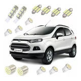 Kit Lampadas Led Ecosport 2013 Em Diante Teto Placa Ré Xenon
