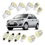 Kit Lampadas Led Focus Fiesta Luz Pingo Teto Placa Ré