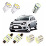 Kit Lampadas Led Ford Ka Luz Branca Pingo Teto Placa Ré
