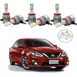 Kit Lâmpadas Led V10 Farol Alto Baixo Milha Sentra 2018 2019