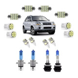 Kit Lampadas Super Branca Farol/ Milha Tucson + Leds