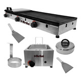 Kit Lancheiro Fritadeira 1 Cuba Chapeira 90x30 Itens Prático