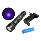 Kit Lanterna 501b Sem Zoom Luz Ultravioleta 395nm 600 Lumens