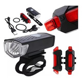 Kit Lanterna E Farol Bike Luz