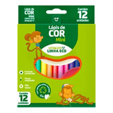 Kit Lapis De Cor Mini 12 Cores Leo E Leo - 50 Caixas Atacado