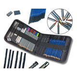 Kit Lápis De Desenho Profissional Estojo 41 Peças