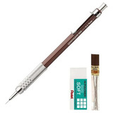 Kit Lapiseira Pentel Graphgear 500 0.3 + Borracha + Grafite 