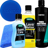 Kit Lava Moto Shampoo Cera Aplicador