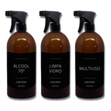 Kit Lavanderia Âmbar Frasco Luxo Spray 500ml - Kit Limpeza