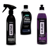 Kit Lavar Carro Vonixx Shampoo Cera Pretinho V Floc Native P